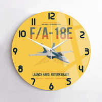 Thumbnail for F-A-18E Super Hornet design on yellow no frame wall clock
