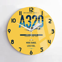 Thumbnail for Airbus A320neo design on yellow no frame wall clock