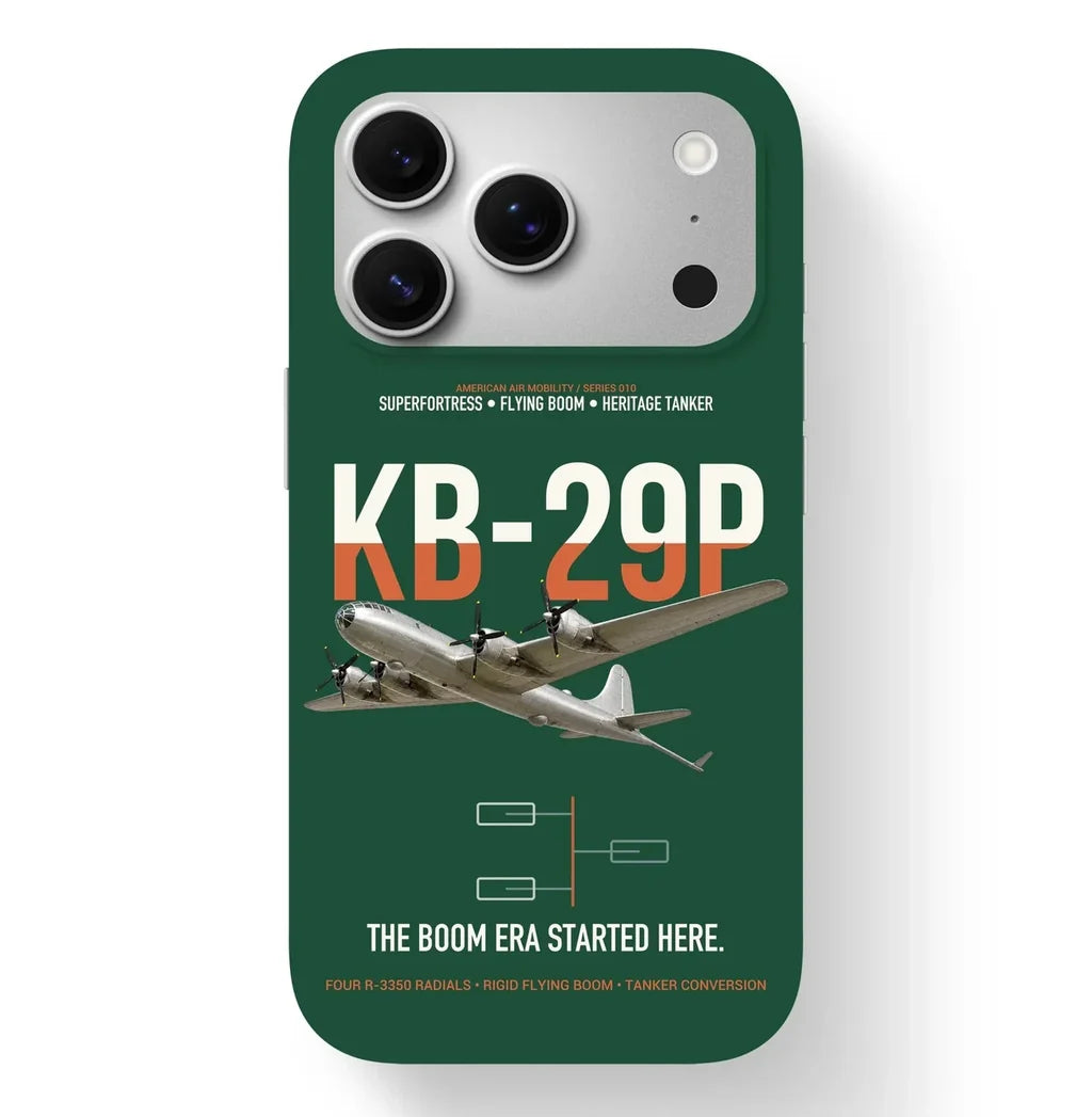 KB-29P SUPERFORTRESS design on dark green magsafe iphone case, for iPhone 17 Pro