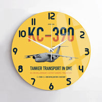 Thumbnail for Embraer KC-390 Millennium design on yellow no frame wall clock