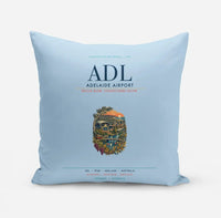 Thumbnail for Adelaide Airport (ADL) design on light blue pillow