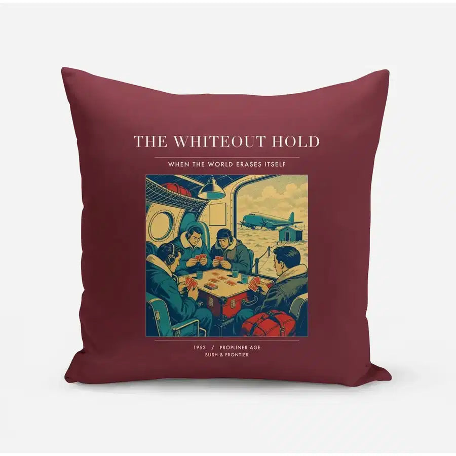 VINTAGE G4359 - The Whiteout Hold - Designed Pillows design on darkred