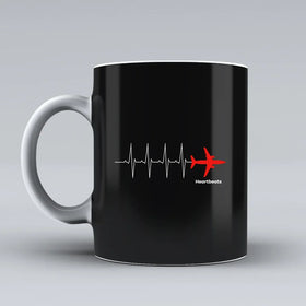 Aviation Heartbeats Ceramic White Mugs