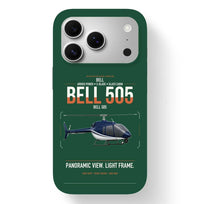 Thumbnail for Bell 505 design on dark green magsafe iphone case, for iPhone 17 Pro