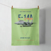 Thumbnail for F-14A Tomcat Defend The Fleet design on light green towel
