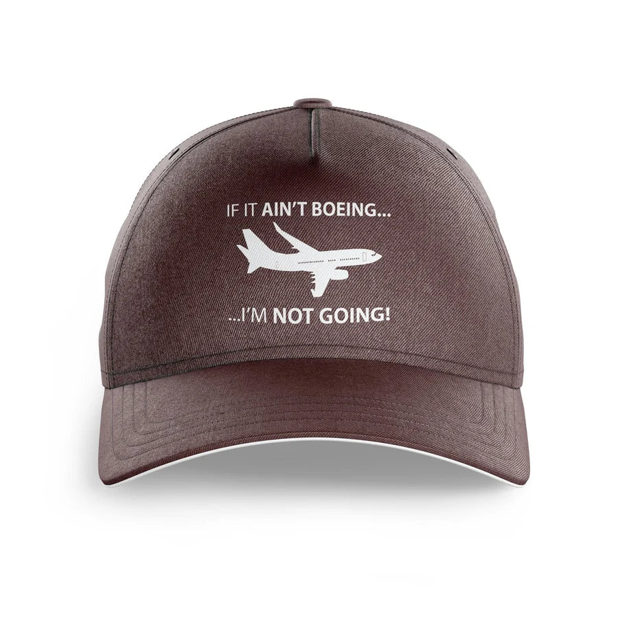 If It Ain't Boeing I'm Not Going! printed hat - brown