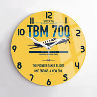 Thumbnail for Socata TBM 700 design on yellow no frame wall clock