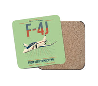 Thumbnail for F-4J Phantom II design on light green 1 piece coaster