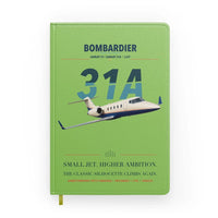 Thumbnail for Bombardier Learjet 31A design on light green notebook