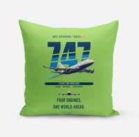 Thumbnail for Boeing 747-400 design on light green pillow