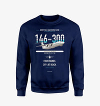 Thumbnail for BAe 146-300 design on navy blue sweatshirt