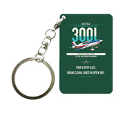 Thumbnail for Extra 300L design on dark green designed key chain, double-side print
