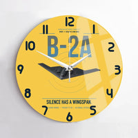 Thumbnail for B-2A Spirit design on yellow no frame wall clock