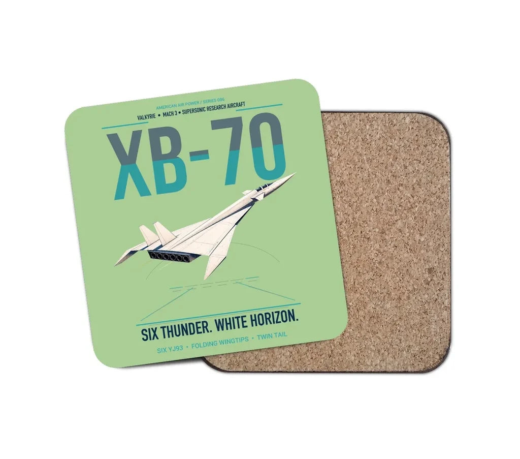 XB-70A Valkyrie design on light green 1 piece coaster