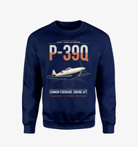 Thumbnail for P-39Q Airacobra design on navy blue sweatshirt
