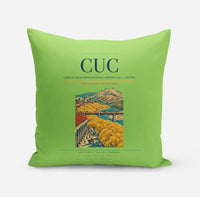 Thumbnail for Camilo Daza International Airport (CUC) design on light green pillow
