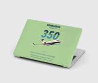 Thumbnail for Bombardier Challenger 350 design on light green MacBook case
