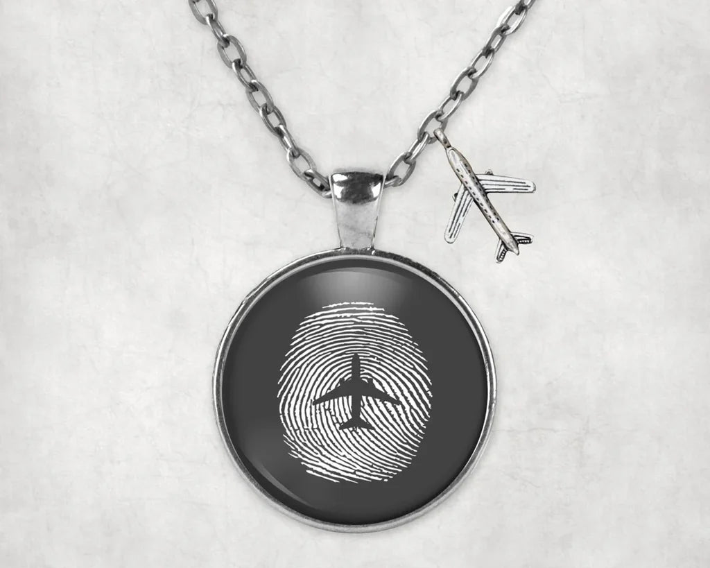 Aviation Finger Print Necklace - view 4