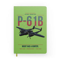 Thumbnail for P-61B Black Widow design on light green notebook