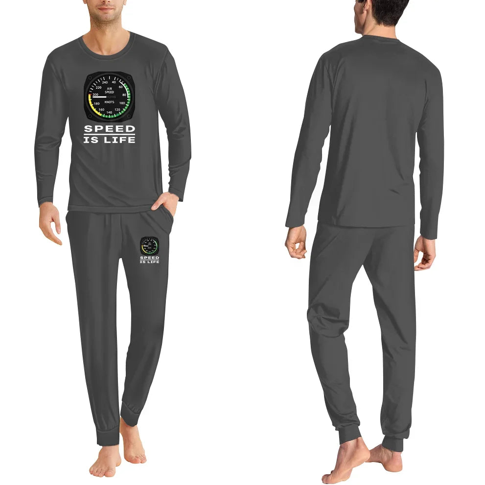 Speed Is Life men pajamas - Gray