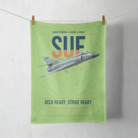Thumbnail for Dassault Super Étendard design on light green towel