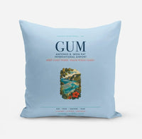 Thumbnail for Antonio B. Won Pat International Airport (GUM) design on light blue pillow