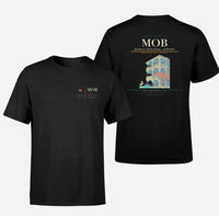 Thumbnail for Mobile Regional Airport (MOB) design printed on black double-side t-shirt