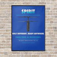 Thumbnail for Ascent AeroSystems Spirit vertical canvas print - framed - blue background