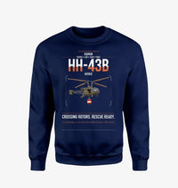 Thumbnail for Kaman HH-43B Huskie design on navy blue sweatshirt