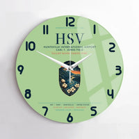 Thumbnail for Huntsville International Airport (HSV) design on light green no frame wall clock