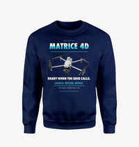 Thumbnail for DJI Matrice 4D design on navy blue sweatshirt