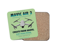 Thumbnail for DJI Mavic Air 2 design on light green 1 piece coaster