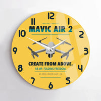 Thumbnail for DJI Mavic Air 2 design on yellow no frame wall clock