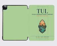 Thumbnail for Tulsa International Airport (TUL) design on light green ipad tablet case