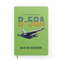 Thumbnail for B-58A Hustler design on light green notebook