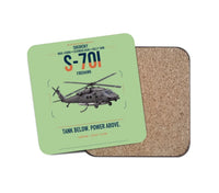 Thumbnail for Sikorsky S-70i FIREHAWK design on light green 1 piece coaster