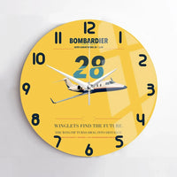Thumbnail for Bombardier Learjet 28 design on yellow no frame wall clock