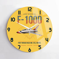 Thumbnail for F-100D Super Sabre design on yellow no frame wall clock