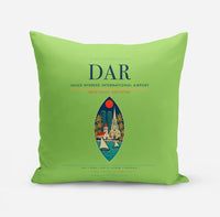 Thumbnail for Julius Nyerere International Airport (DAR) design on light green pillow