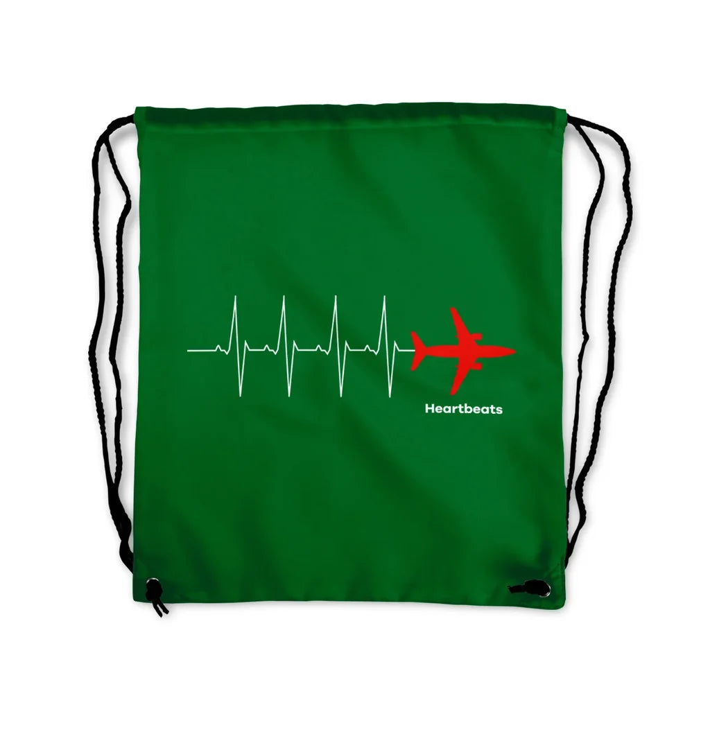 Aviation Heartbeats Drawstring Bag - view 4