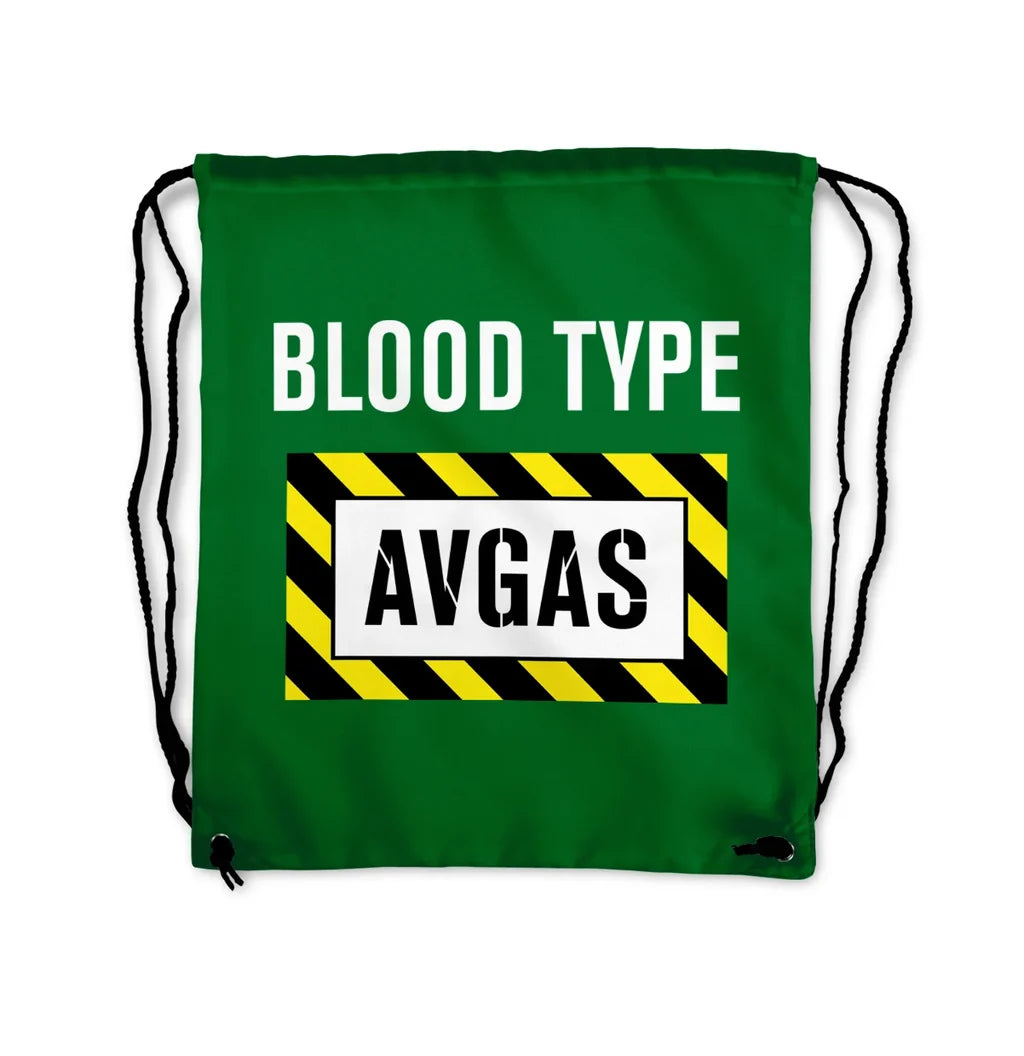 Blood Type AVGAS Drawstring Bag - view 4