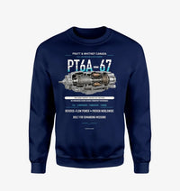 Thumbnail for PT6A-67 design on navy blue sweatshirt
