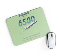 Thumbnail for Bombardier Global 6500 design on light green rectangle mouse pad