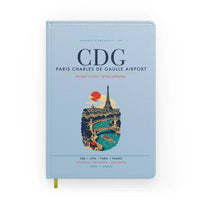 Thumbnail for Paris Charles de Gaulle Airport (CDG) design on light blue notebook