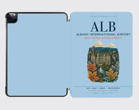 Thumbnail for Albany International Airport (ALB) design on light blue ipad tablet case