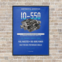 Thumbnail for IO-550 vertical canvas print - framed - blue background