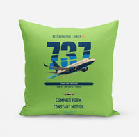 Thumbnail for Boeing 737-700 NG design on light green pillow