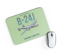 Thumbnail for B-24J Liberator design on light green rectangle mouse pad