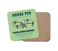 Thumbnail for DJI Agras T50 design on light green 1 piece coaster