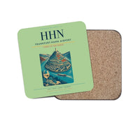 Thumbnail for Frankfurt-Hahn Airport (HHN) design on light green 1 piece coaster